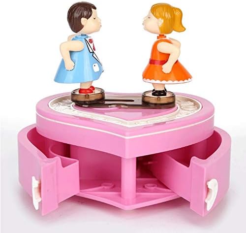 Зих двојка кукла музичка кутија радио часовник девојка рачно искривен музички механизам свадба