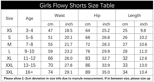 Девојки проточни шорцеви со џебови 2 во 1 млади тинејџерски деца атлетски здолништа со пеперутки кои трчаат спортски танц