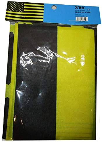 AES American Wholesale 3x5 USA 50 Star Black & Yellow 3'X5 'Премиум квалитетен најлон полиестерско знаме