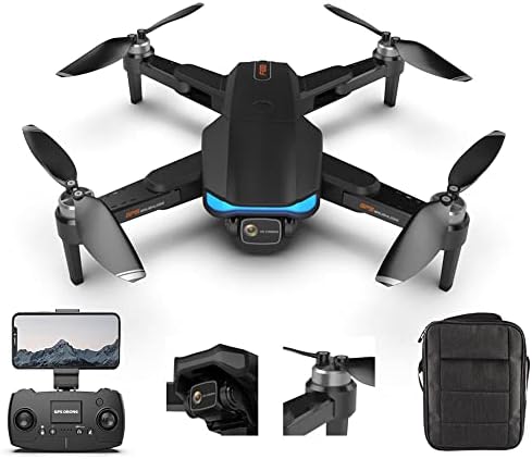 Дрон со камера за возрасни 4K 1080p HD преклопни Dron RC Drones Toys GPS Auto Return One Touch Atture и Landing Adjectable Lens