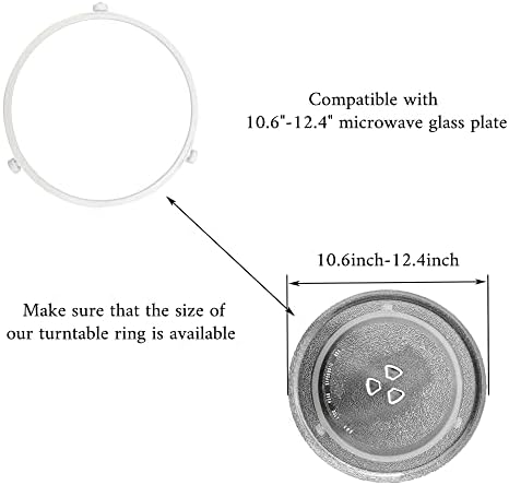 1 п.п. микробранова прстен за вртење на плочата 7.44inch/18,9 см ротирачки ролери за средна стаклена плоча за поддршка на држачот за поддршка