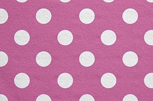 Ambesonne Pink polka точки јога мат пешкир, редови и колони нарачани аранжман женствена апстракција графичка, нелизгачка потта за абсорбента јога пилатес тренерска подлога