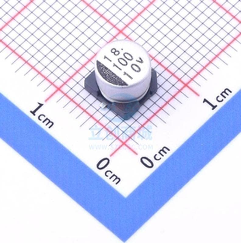 10 парчиња SMD Aluminum електролитски кондензатор 100UF ± 20% 10V SMD, 6,3x5.4mm 10ce100bs