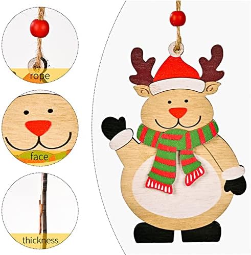 Декоративни велигденски зајачиња Божиќен печати дрвени приврзоци за новогодишни украси за новогодишна елка
