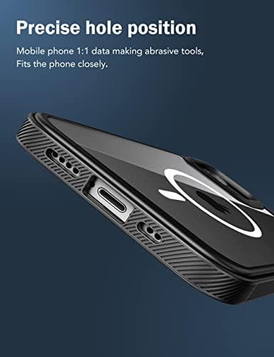 Случај За Магнетен Дизајн на Quikbee за iPhone 14ProMax [Sgs Воена Отпорна на Удари][20w Супер Магнетски Компатибилен Со Magsafe Отпорен на Удари и Анти-Лизгачки Тврд Тенок Заштитен i