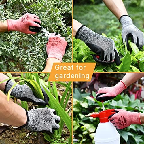 Nimalpal 6 пара градинарски ракавици за жени мажи што дишат ракавици градинарски нараквици со супер зафат, ракавици со повеќе намени