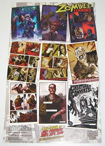 Зомби Терори: Антологија на Undead - 8,5 x 14 двостран постер - Asylum Press; постер