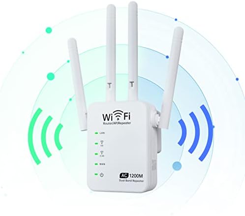 Xunion H4D318 WiFi Extender WiFi Booster 1200Mbps WiFi засилувач WiFi опсег Extender Dual Band WiFi Router Reter Retuter за дома 24GHz