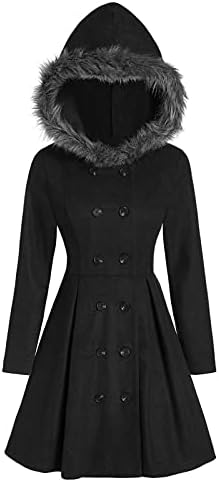Pufterените со палто со палто, гроздобер палто со долг ракав за жени кои работат пролет долго тенок цврст ветровитник екипаж за