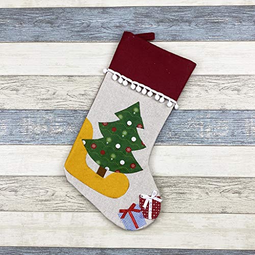 Стерозни Божиќни чорапи чорапи Декорации од дрво од снешко дрво за бонбони за бонбони торбичка торба дрво