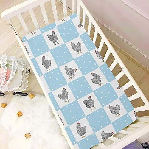 Опремени чаршафи за креветчиња, лист за креветчиња за бебиња за момчиња за момчиња, прицврстено столчето за постелнина за креветчиња за постелнина, 27x39 инчи H040634