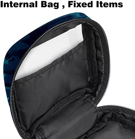 Темно зелена лисја санитарна торба за складирање на салфетка, торба за менструален период за тинејџери, носител на подлога за медицински