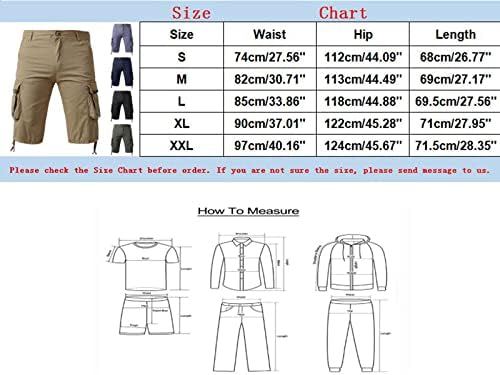 Miashui Men Cargo Pants Големи и високи летни комбинезони тенки лабави плус големина шорцеви повеќе панталони за повеќекратни панталони