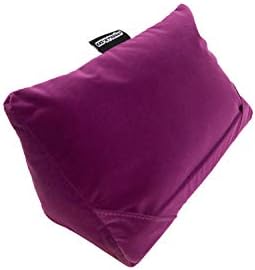 Перница со перница и таблета во луксузна виолетова кадифена ткаенина од Coz-e-читач со 3 позиции за прегледување на цел екран