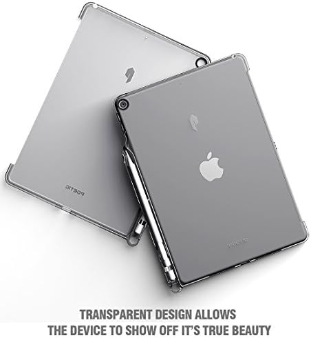 iPad 9.7 случај, поетски Lumos TPU покритие со [држач за молив] [компатибилен со паметен капак] ултра-тенки отпорни на удар Флексибилен