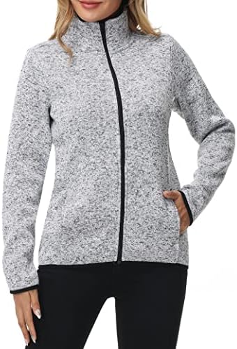 Royalенски џемпер од Royal Matrix Fleece јакна со долг ракав целосен патент со јакна со средна тежина мека атлетска јакна со џебови