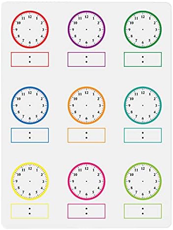 Суво бришење празно аналогни и дигитални часовници 9 x 12 инчи Алатка за учење на училиште, одделение за настава или домашна настава за раскажување време за раскажув?