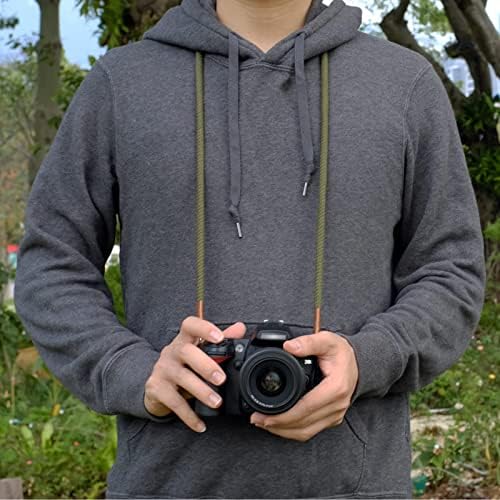РЕМЕН ЗА Камера VKO, Ремен За Вратот На Вратот На Јажето Компатибилен Со Sony Canon Никон Fuji Без Огледало Dslr SLR Камера 100cm Зелена
