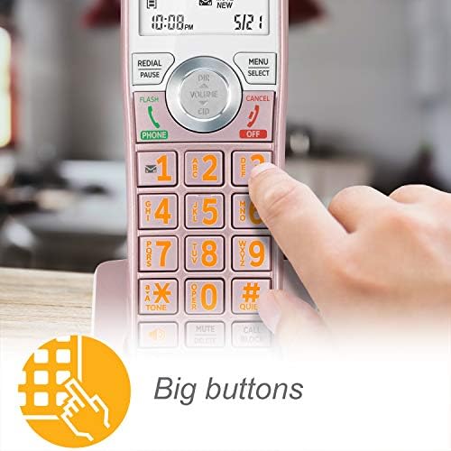 AT&T CL82557 DECT 6.0 5-HENDSET Телефон безжичен за дома со машина за одговарање, блокирање на повици, најавувач на лична карта,