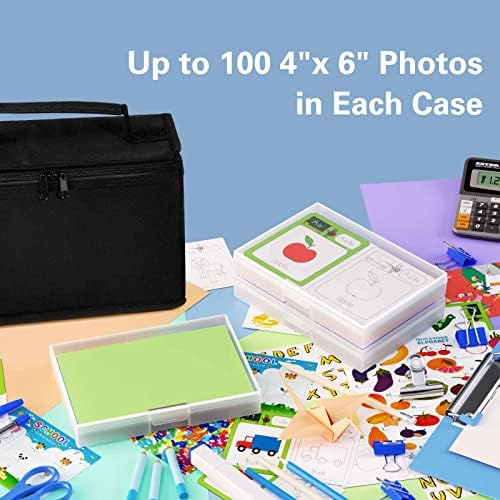 ИБУНЕ ГОЛЕМО 4x6 кутија за складирање фотографии, 8 внатрешни случаи со фотографии чуваат до 800 слики, организатор на фотографии