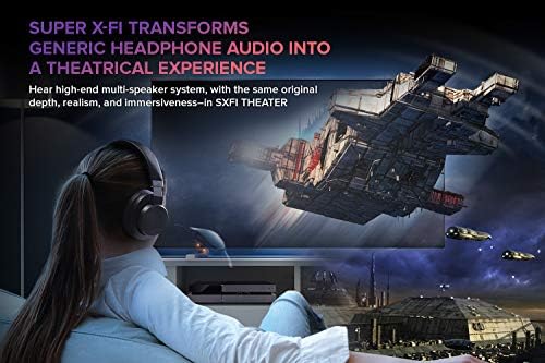 Креативен ТЕАТАР SXFI 2.4 GHz Безжични USB Слушалки Со Ниска Латентност СО Супер X-Fi, Драјвери од 50mm, До 30 Часа Траење На