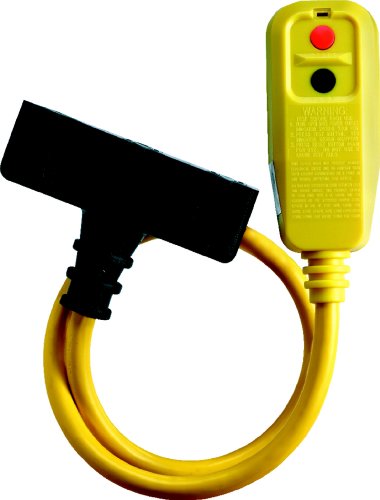 Производство на кула 30334008-08 Рачно-ресетирање 15 засилувачи десен агол GFCI Трикратен кабел за чешма, 2 стапки, жолта
