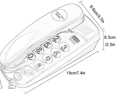 Телефонски монтиран телефон со QDID Wallид Телефонски жичен телефон не-телефонски мелодии што се прилагодени за канцелариски хотел