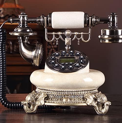 Ротациони телефони за фиксна линија, ретро фиксни телефонски телефони стари модни дома, кабел гроздобер телефон антички телефон за