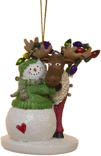 Лос со снежен човек и светла Божиќ/секојдневен украс