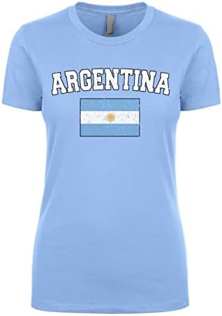 Ceberенска женска избледена вознемирена Аргентина Аргентина Аргентинско знаме јуниори маица