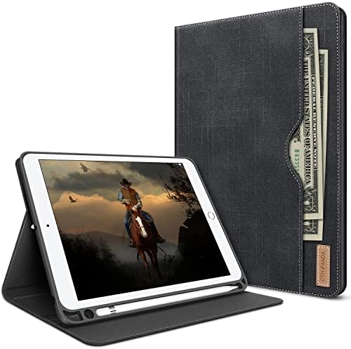 DTH - panda iPad Мини 5 Случај iPad Мини 4 Случај Покритие за iPad мини 5-Та Генерација Со Држач За Моливи-Фолио Паметен Капак Со Џебен Автоматски