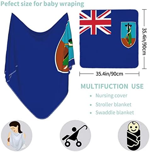 Знаме На Монтсерат Бебешко Ќебе За Примање Ќебе За Новороденче Обвивка За Покривање На Повивање