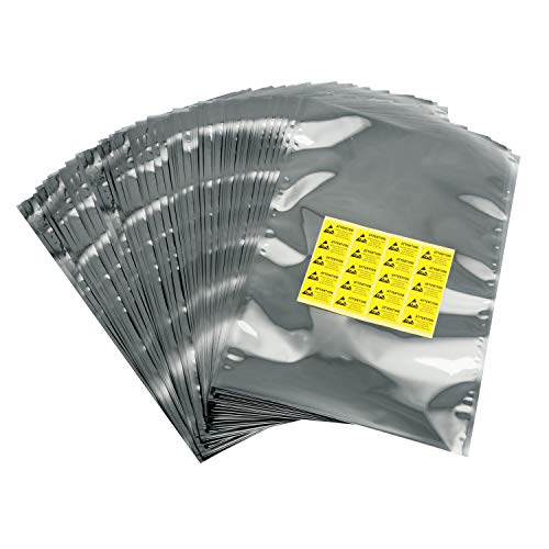 Mwrf Извор 100 КОМПЈУТЕР Поштенски Заклучување Врвот Антистатички Торба И Етикети За Електронски Уреди, 4x6 инчи, 110x150 mm