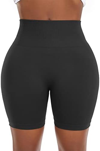 Зандо со висока половината од јога шорцеви за велосипедисти шорцеви за кревање на стомакот за контрола на стомакот за жени