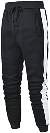 Сонувач за џемпери за мажи, обични машки панталони Еластична половината за влечење во боја на џогери џогери со џебови со џебови