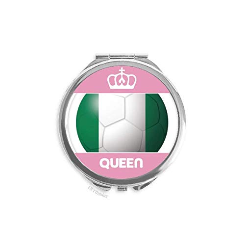 Нигерија Национално знаме фудбалски фудбал мини двострана преносна шминка огледало кралица