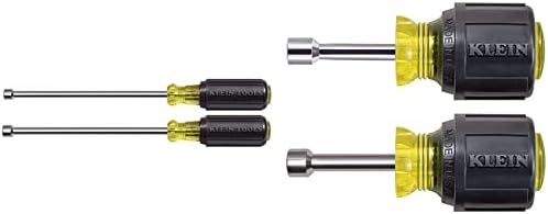 Klein Tools 646M сет на алатки, големини на двигатели на магнетни ореви 1/4 и 5/16-инчи, 6-инчни шахти, сет на алатки од 2 парчиња