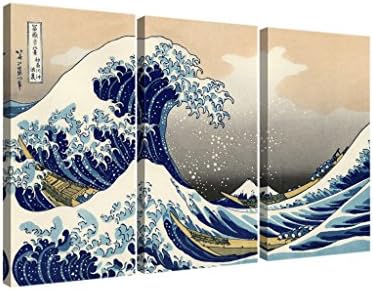 Eliteart-Големиот бран надвор од Канагава од Кацушика Хокусаи репродукција Giclee Art Canvas отпечати 20 x30 x0.8