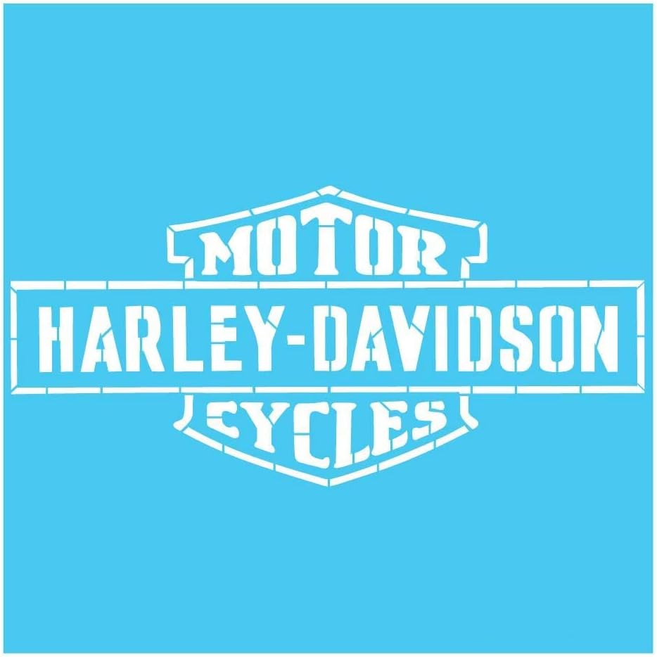 Харли Дејвидсон Стенцил - Долг бар и штит Најдобар голем шаблон за еднократна употреба Харли Дејвидсон моторцикл матрил винил за сликање