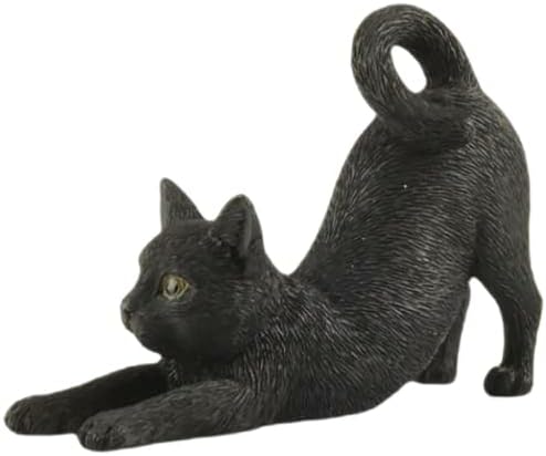 JFSM INC 3,75 црна мачка за истегнување на раката насликана мини фигура