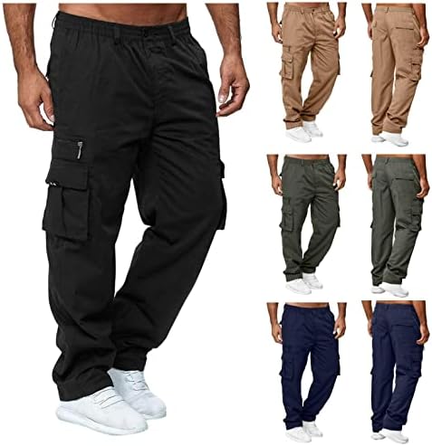 Realdo машки мулти-џеб директно карго со долги панталони Обични опуштени вклопувачки работи за пешачење панталони за џемпери