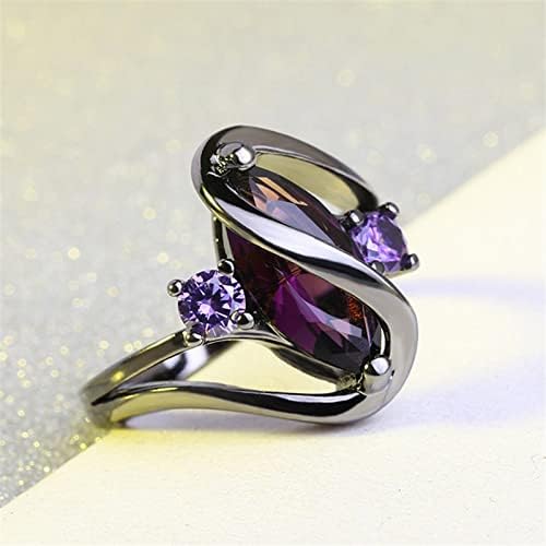 Womenените ringsенски ветуваат прстени со сафир маркизи свадба прстен женски црнци злато електропланирано нараквици за ангажирање прстени