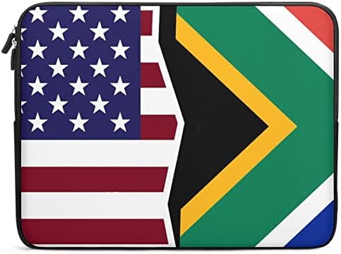 Американско И Африканско Знаме Издржлива Торба За Лаптоп Секојдневна Модерна Кутија За Лаптоп Тенка Компјутерска Торба Деловна Актовка