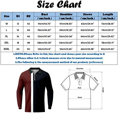 ZDDO 2022 Нови поло маици за мажи, долги ракави HoundStooth Patchwork Голф врвови на улична облека за улична облека, двојка за дизајнер
