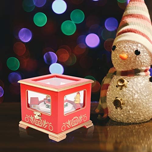 Божиќна музичка кутија Декорација за празници Преслатко трајни музички кутии украси Божиќни украси подароци