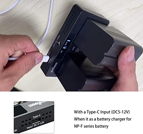 Адаптер за носач на батерии WB2 за Ninja 200/Ninja 300, полнач за батерии за NP-F серија батерија со USB Type-C влезна порта за полнење