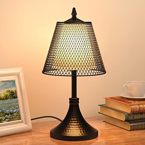 Метална маса за ламба - Светилка во кревет за спална соба, совршена за ноќна ноќ, спална соба, студентски дом, дневна соба, канцеларија и читање,
