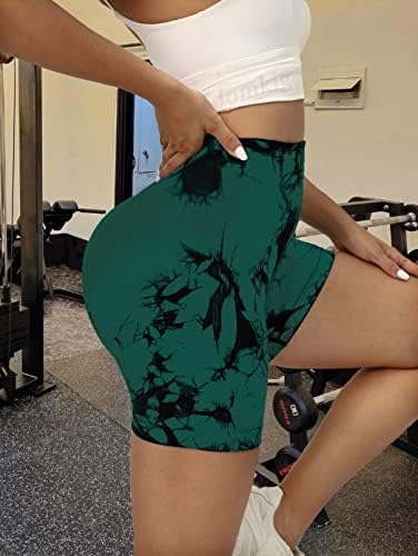 Jommkig Butt Scrunch Беспрекорни шорцеви за жени со висока половината Непречена тренингот јога салата што работи со велосипедски шорцеви