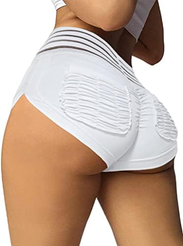 Yofit Booty Shorts за жени секси лигави задникот, измешани шорцеви од твик, Daisy Dukes Симпатична атлетска шорцеви