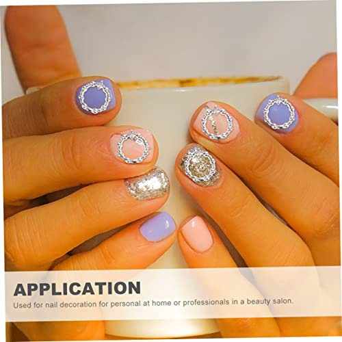 Coheali 6pcs приврзоци за приврзоци DIY шарми роденденски занаети Исклучителни нокти рамен круг креативни декорации дијаманти украси цветни